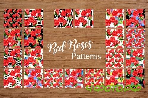 Wonderful red rose watercolor design - 3103648