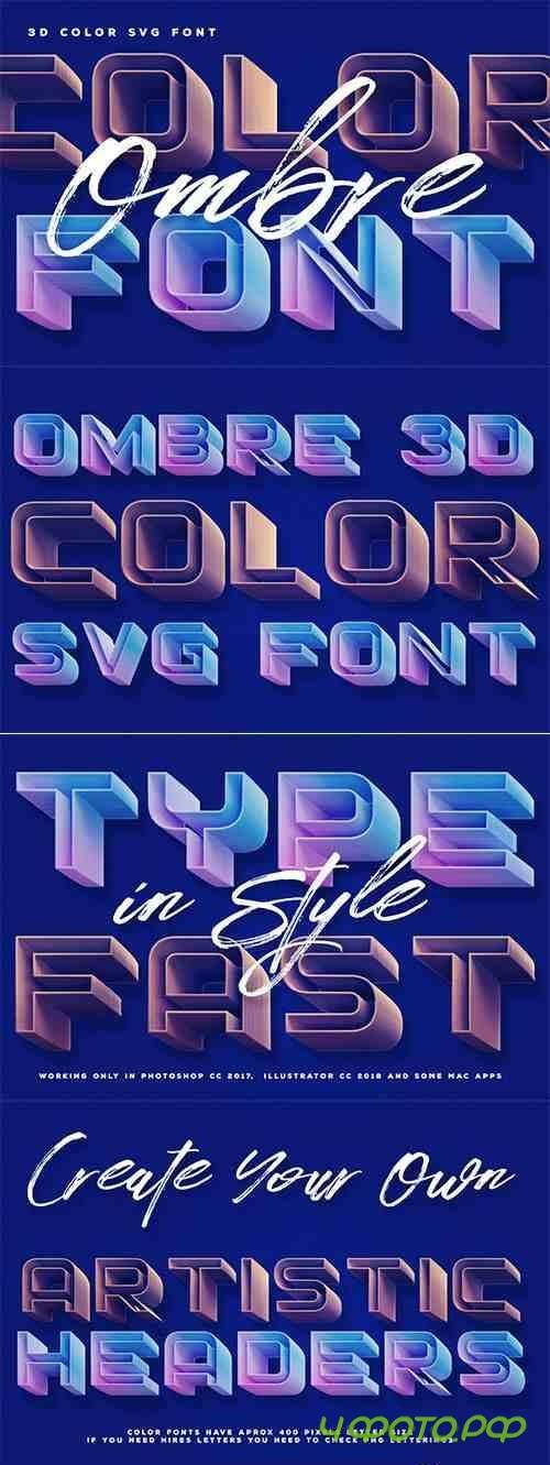 Ombre Color Font