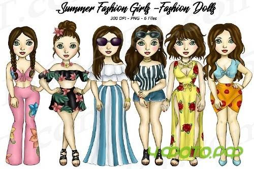 Summer Fashion Girls Planner Clipart, Fashion Girls PNG - 227882