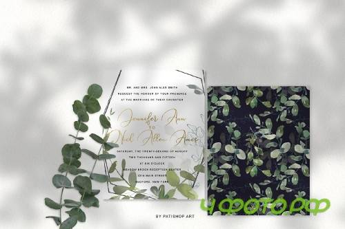 Watercolor Eucalyptus Clipart Set - 3863524