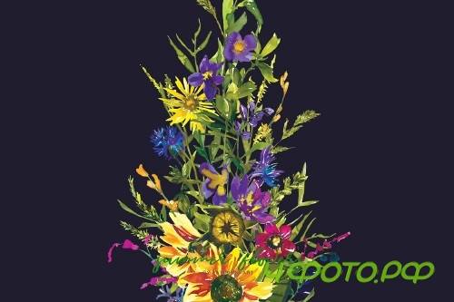 Watercolor Sunflower Clipart Set - 3863367