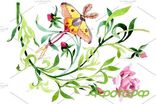 Ornament from a flower plant - 3868379