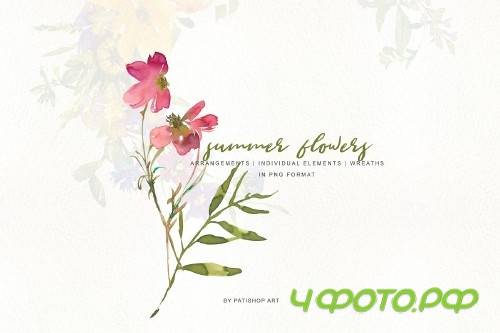 Watercolor Sunflower Clipart Set - 3863367