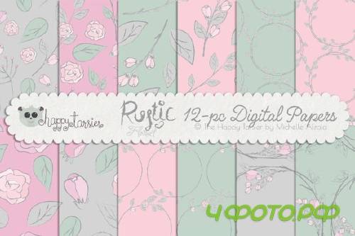 Rustic Floral Graphics Pack Rustic Floral Graphics Pack