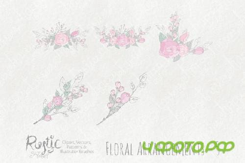 Rustic Floral Graphics Pack Rustic Floral Graphics Pack