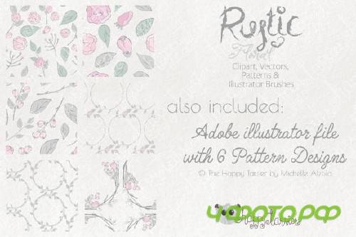Rustic Floral Graphics Pack Rustic Floral Graphics Pack