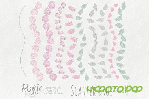 Rustic Floral Graphics Pack Rustic Floral Graphics Pack