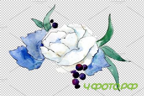 Bouquet Gentle rustle watercolor png - 3900060