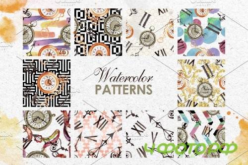 OLD CLOCK Watercolor png - 3902478