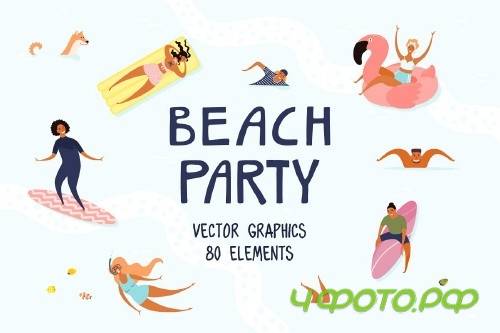 Beach Party, Summer Vector Art - 3761848