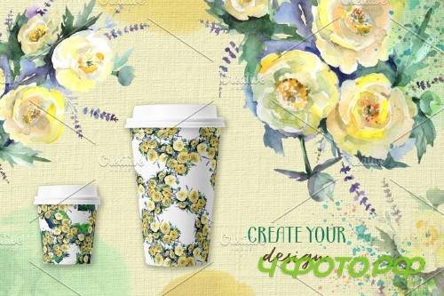 Bouquet with yellow flowers - 3903937