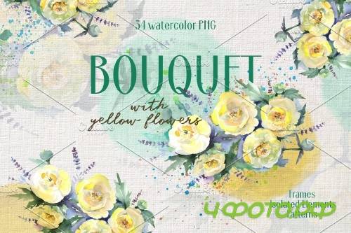 Bouquet with yellow flowers - 3903937
