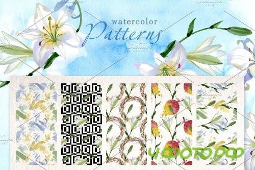 Lilies White Watercolor png - 3903767