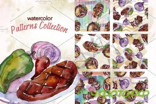 Tasty Meat Steak Watercolor png - 3904202