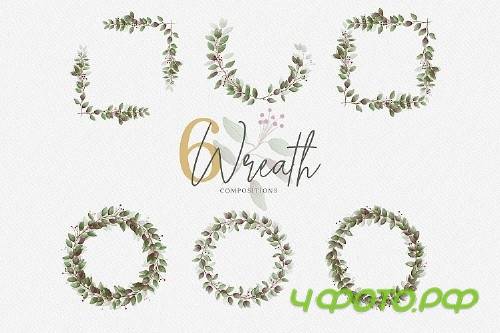 Watercolor Forest Leaves high res png - 284914