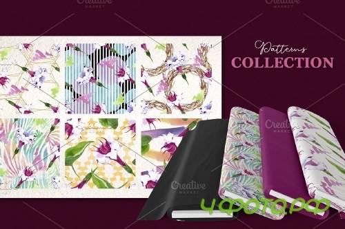 Burgundy Brugmansia Watercolor png - 3923584