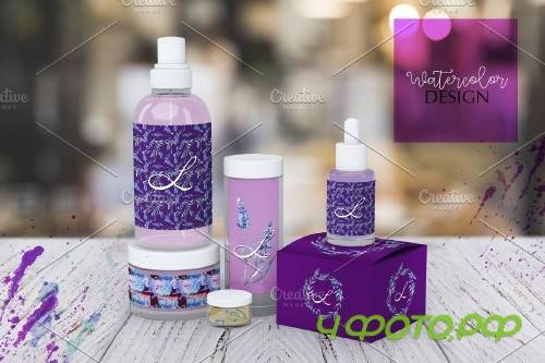 Watercolor Lavender. Violet PNG flor - 3923303