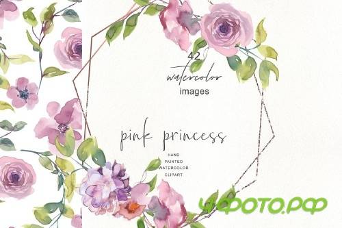 Mauve Rose Clipart - Frame Set - 3170047