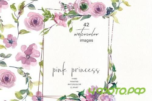 Mauve Rose Clipart - Frame Set - 3170047