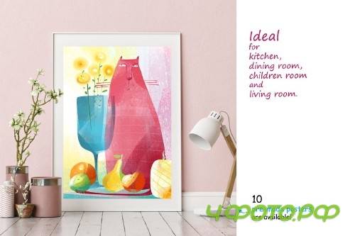 Still Life with Cat - poster creator - 3917565