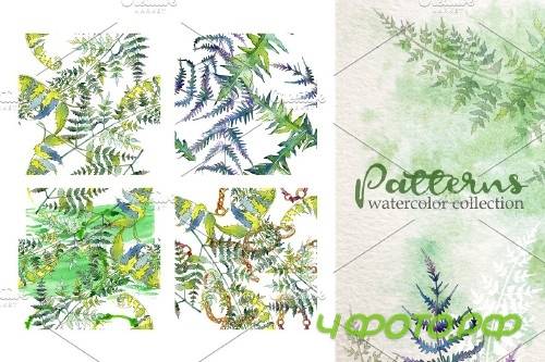 Fern Watercolor png - 3932364