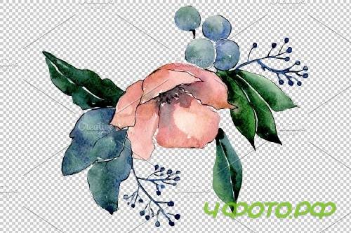 Bouquet of flowers Hugs watercolor - 3936273