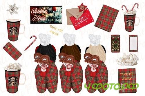 Christmas Girls ,Christmas clipart - 3934216