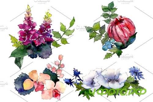 Bouquet of flowers Charm watercolor - 3936902