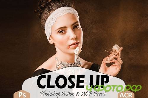Close Up Photoshop Actions And ACR Presets, selfie Ps preset - 289064