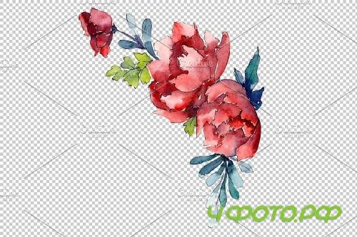 Bouquet Sunny mood watercolor png - 3950859