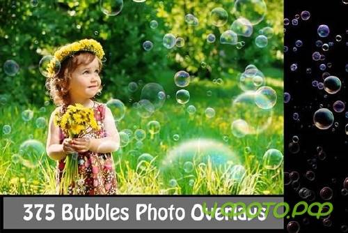 375 Bubbles Photo Overlays