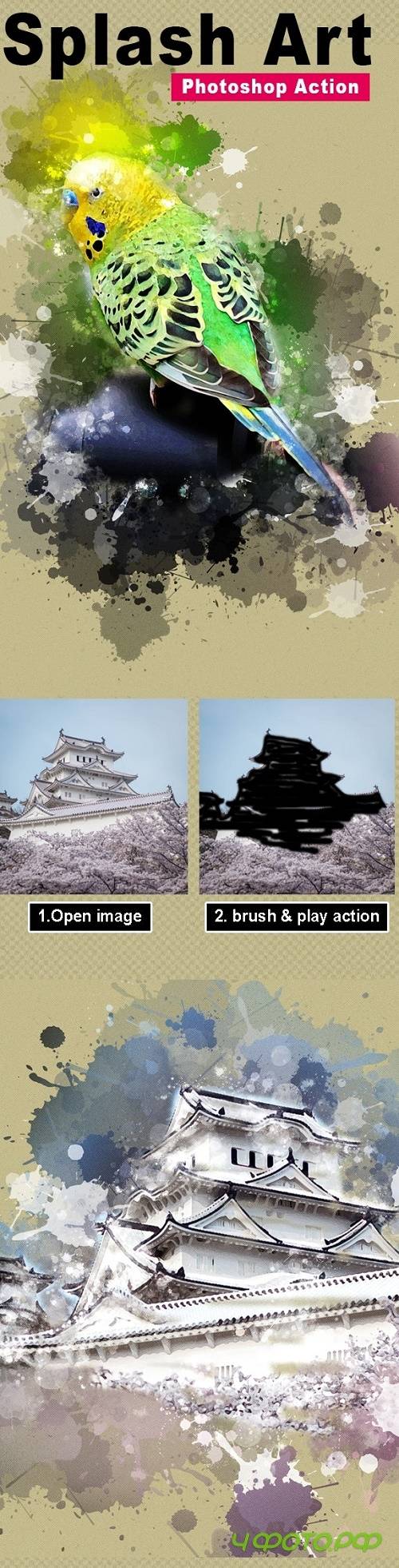Splash Art Photoshop Action 24098982