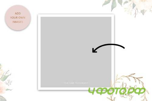 PSD Wedding Photo Card Template #5 - 3986772