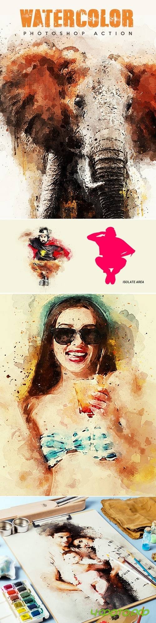 Watercolor - Photoshop Action 24189888