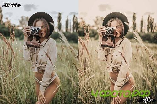 5 Vintage Skin Actions, ACR and LUT presets - 302625