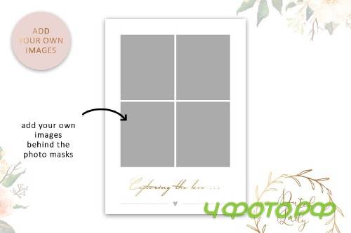 PSD Wedding Photo Card Template #6 - 3988777