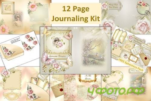 12 page Vintage Journaling Kit with FREE Ephemera - 254839