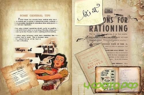 12 Page WW2 Junk Journal Kit with FREE Ephemera Pack. CU - 259841