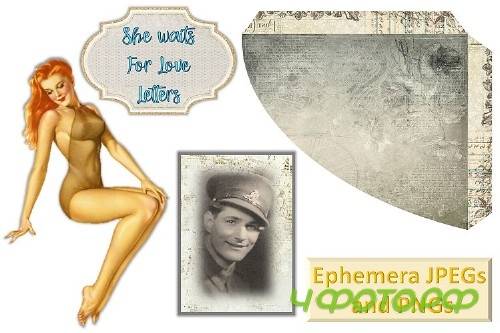 12 Page WW2 Junk Journal Kit with FREE Ephemera Pack. CU - 259841