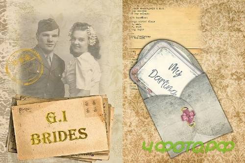 12 Page WW2 Junk Journal Kit with FREE Ephemera Pack. CU - 259841