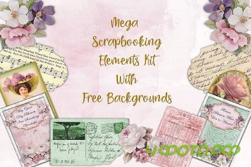Mega Scrapbooking Kit with free backgrounds - 303537
