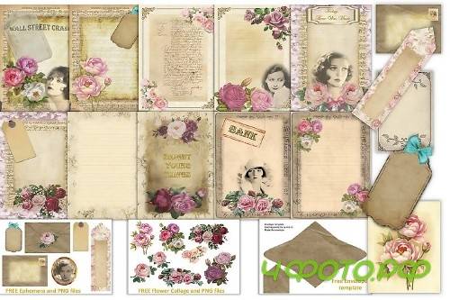 Journalling Papers with FREE Ephemera CU JPEG & PNG - 276930