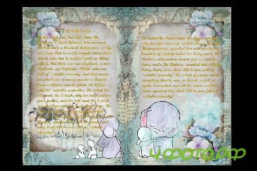 Printable Vintage Journal Kit Elephants 50 Pages Commercial - 270725