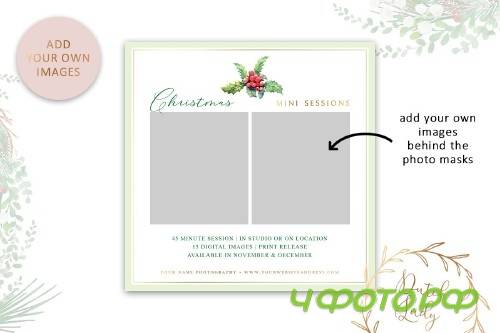 PSD Photo Session Card Template #49 - 4000837