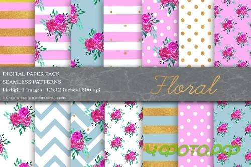 Floral Digital Paper, Shabby Chic - 3994305