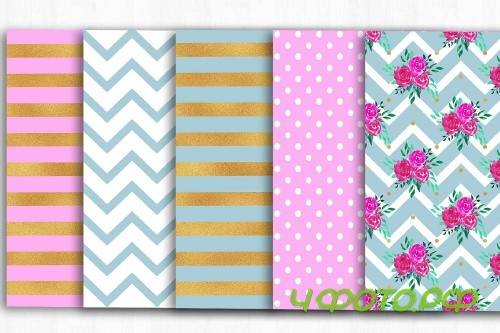 Floral Digital Paper, Shabby Chic - 3994305