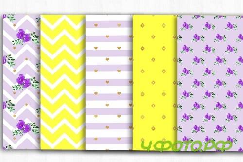 Floral Digital Papers Shabby Chic - 3999887