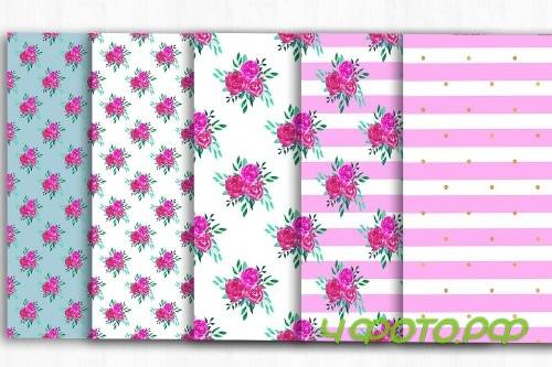 Floral Digital Paper, Shabby Chic - 3994305