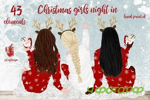 Christmas clipart, Girls Clipart - 4017063