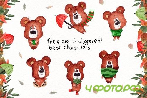 Watercolor Bears Collection - 4020230